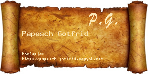 Papesch Gotfrid névjegykártya